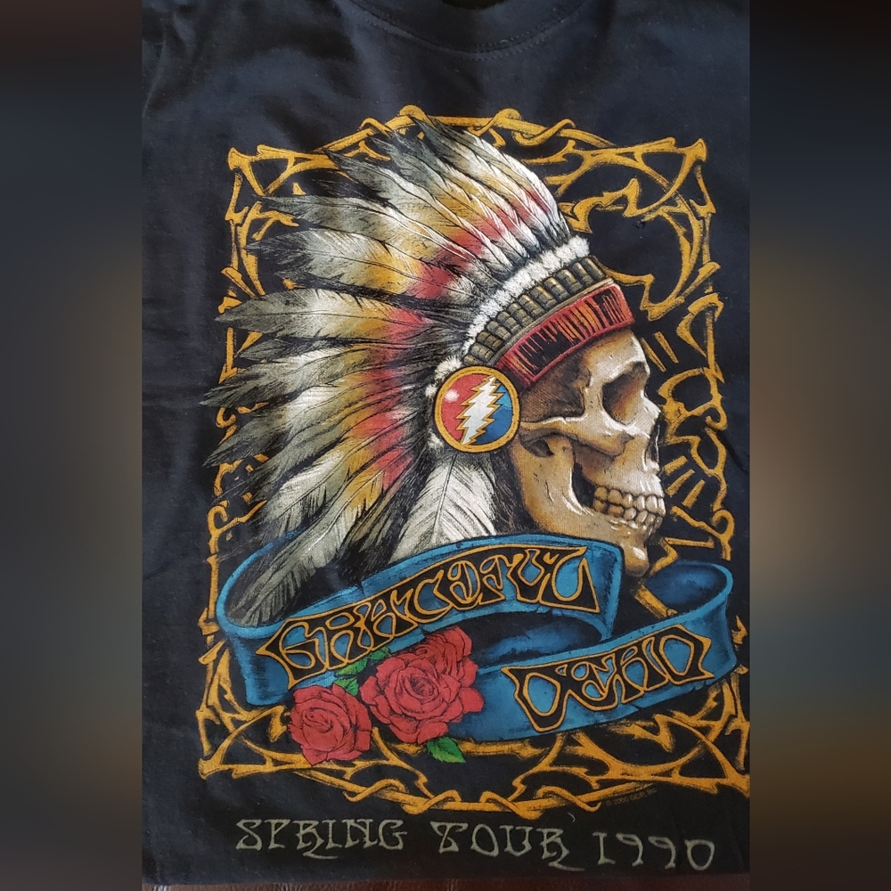 Liquid Blue Black Grateful Dead Graphic T-Shirt - Picture 2 of 3